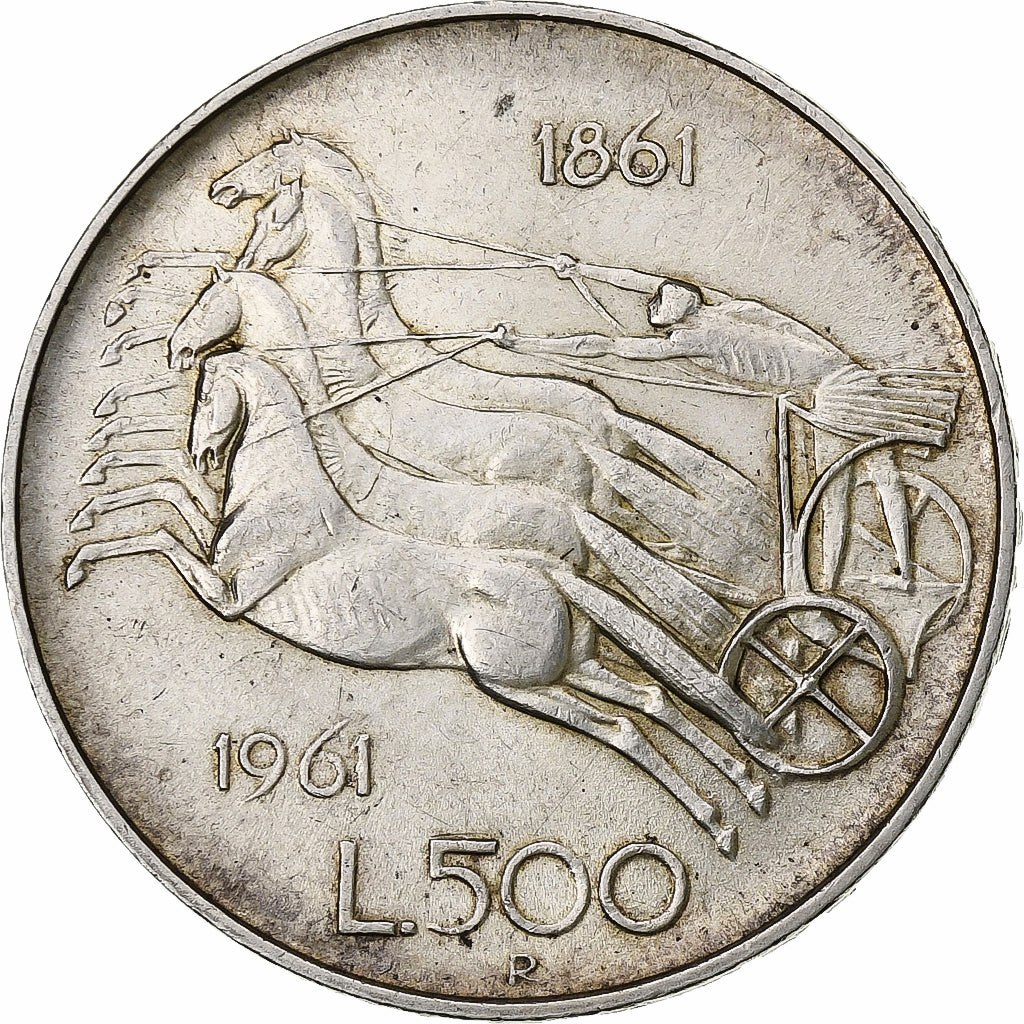 Italia, 500 Lire, 1961, Rome, SPL-, Argento, KM:99