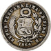 Peru, SOUTH PERU, Dinero, 1864, Lima, Silver, VF(20-25), KM:190