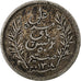 Túnez, Ali Bey, 50 Centimes, 1891, Paris, MBC, Plata, KM:223