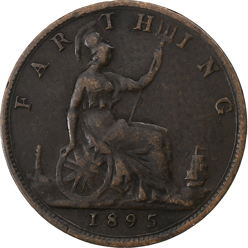 Great Britain, Victoria, Farthing, 1895, Bronze, VF(30-35), KM:753