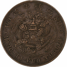 China, EMPIRE, Kuang-hs, 10 Cash, 1906, Ching, Copper, EF(40-45), KM:10.4