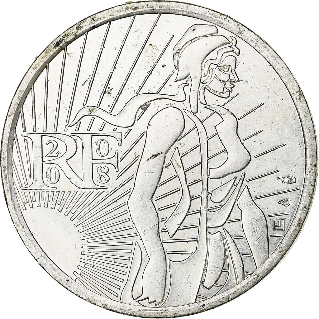 France, 5 Euro, 2008, Silver, AU(50-53), Gadoury:EU287, KM:1534