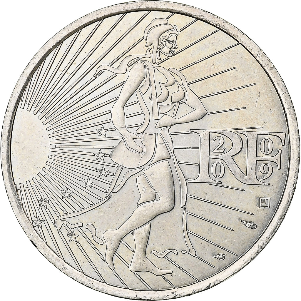 France, 10 Euro, 2009, Silver, AU(55-58), Gadoury:EU337, KM:1580