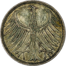 GERMANY - FEDERAL REPUBLIC, 5 Mark, 1951, Hamburg, Silver, EF(40-45), KM:112.1