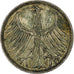 GERMANY - FEDERAL REPUBLIC, 5 Mark, 1951, Hamburg, Silver, EF(40-45), KM:112.1