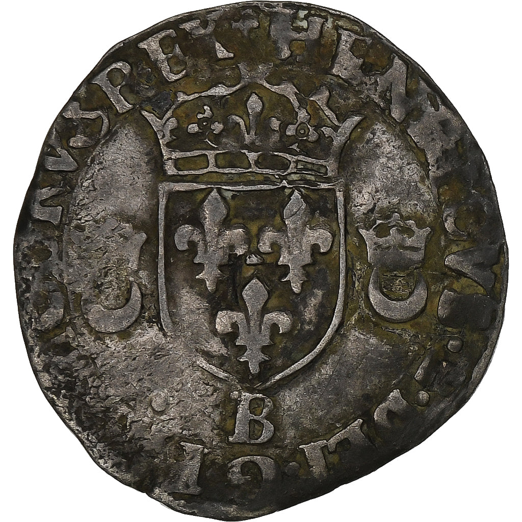 Frankreich, Douzain aux croissants, 1549-1559, Rouen, Billon, S, Duplessy:997
