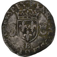 Frankreich, Douzain aux croissants, 1549-1559, Rouen, Billon, S, Duplessy:997