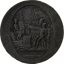 France, 5 Sols, Monneron, 1792, Paris, Bronze, VF(30-35)