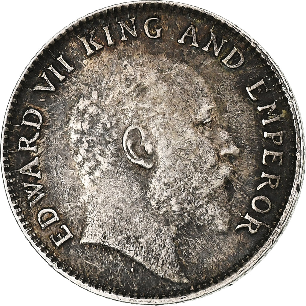 INDIA-BRITISH, Edward VII, 1/4 Rupee, 1904, Calcutta, Silber, SS, KM:506