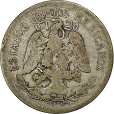 Mexico, 50 Centavos, 1921, Mexico City, Silver, VF(20-25), KM:447