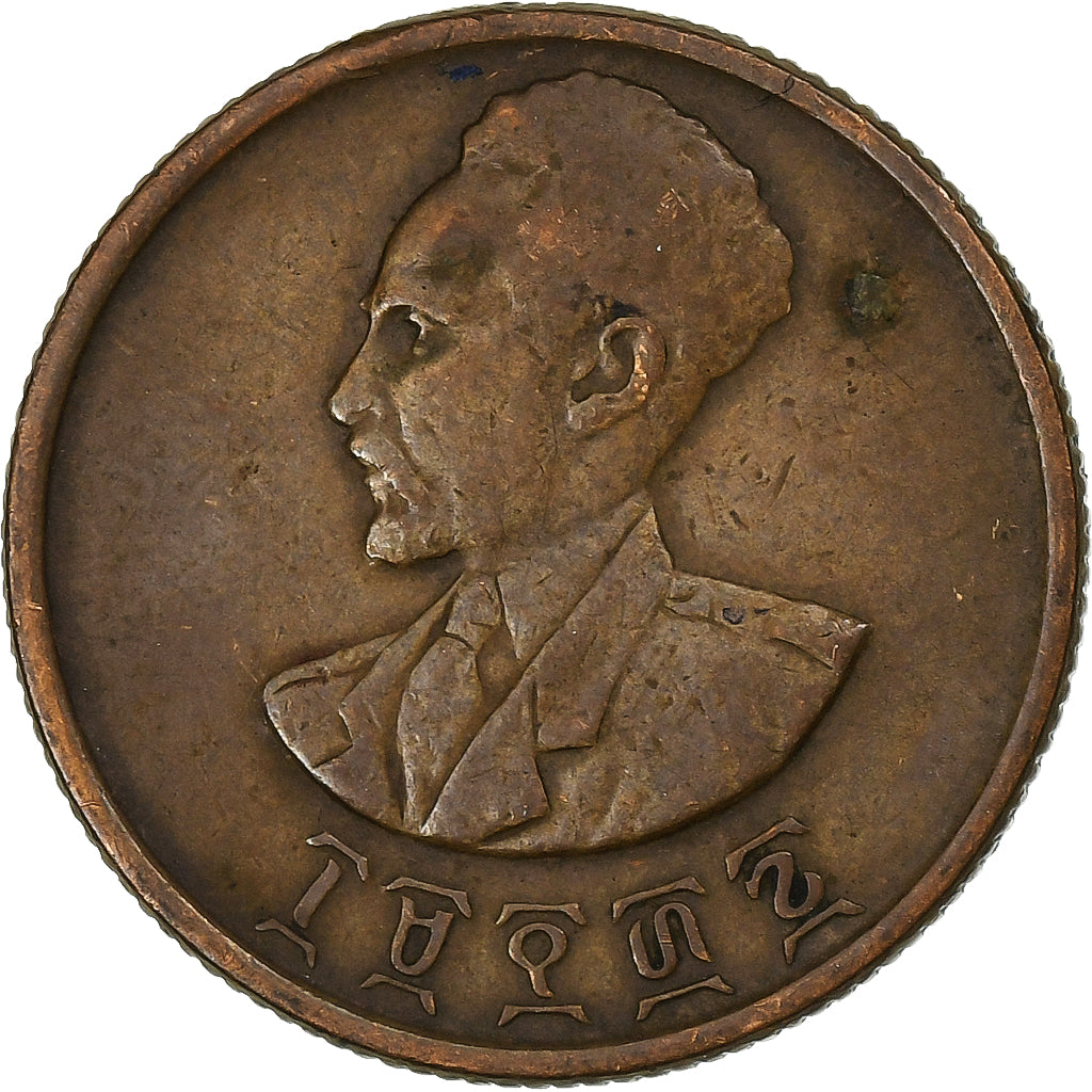 Ethiopia, Haile Selassie I, 10 Cents, Assir Santeem, 1944, Copper, VF(30-35)