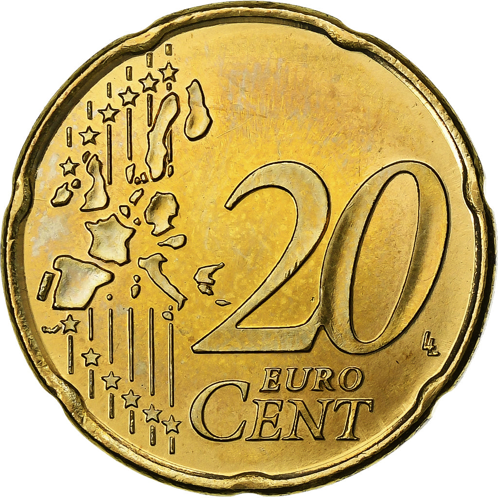 Finland, 20 Euro Cent, 2001, Vantaa, UNC-, Nordic gold, KM:102