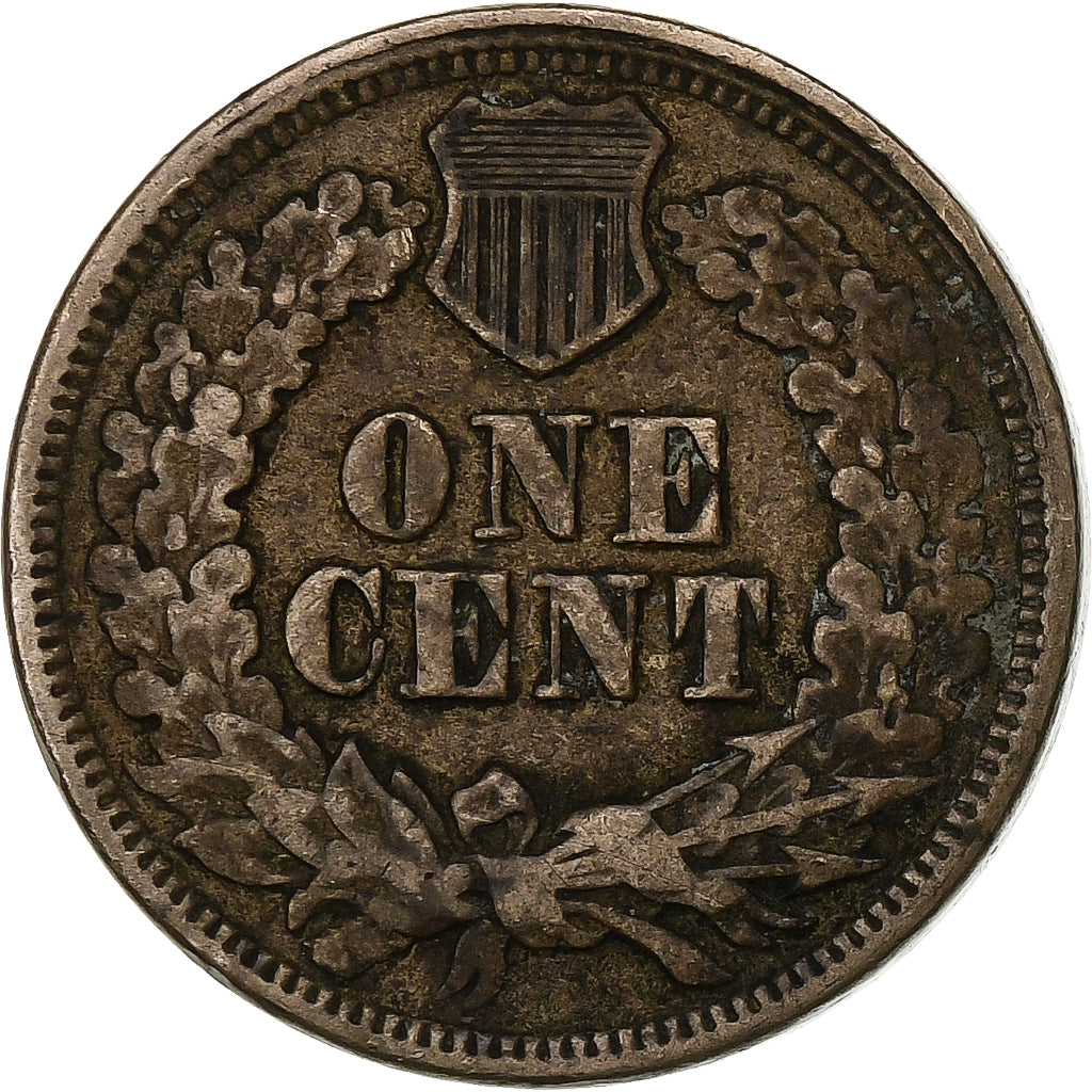 Stati Uniti, Cent, Indian Head Cent, 1863, U.S. Mint, Rame-nichel, BB, KM:90
