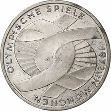Bundesrepublik Deutschland, 10 Mark, 1972, Hambourg, Silber, VZ, KM:131