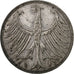 ALEMANIA - REPÚBLICA FEDERAL, 5 Mark, 1951, Hambourg, Plata, MBC, KM:112.1