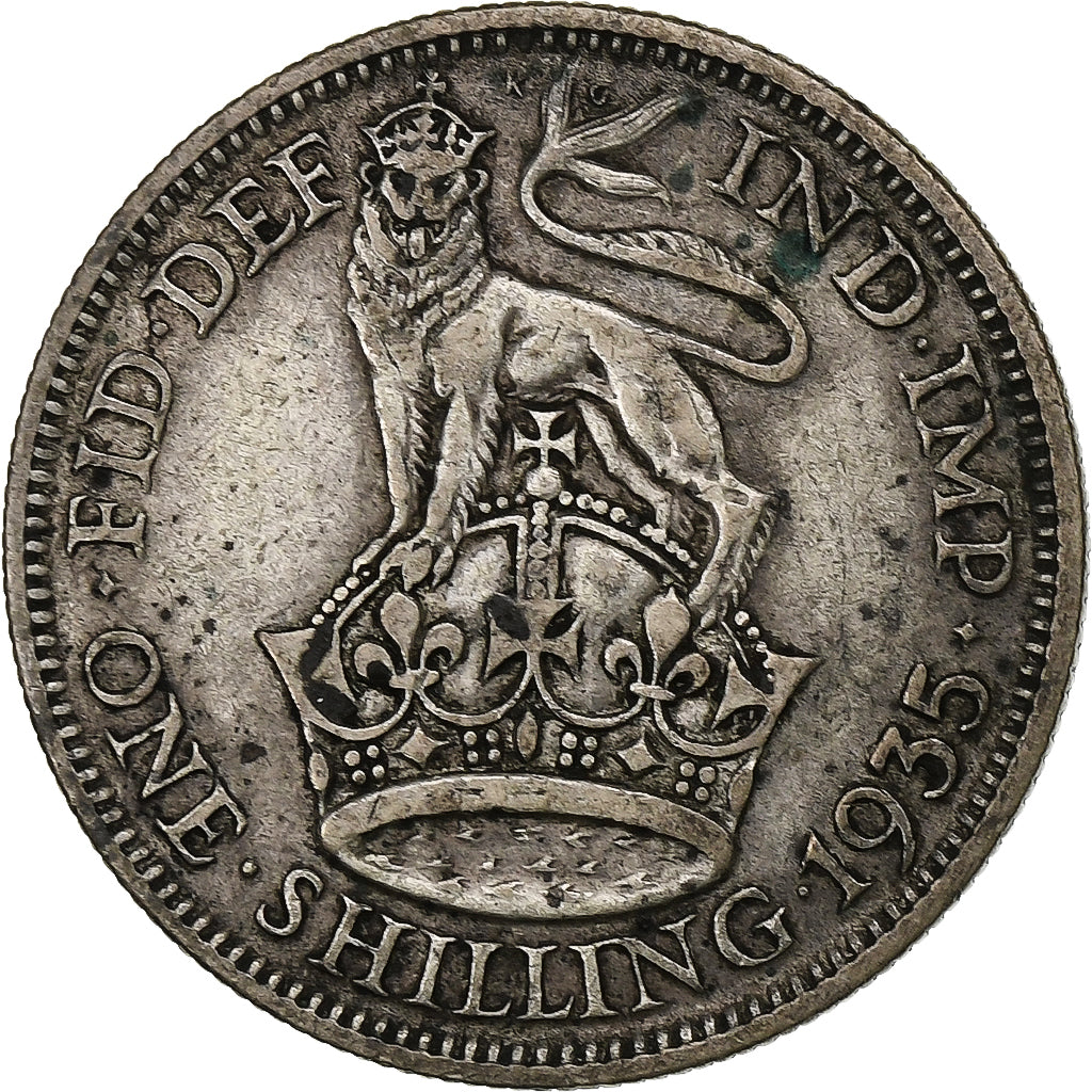 Grã-Bretanha, George V, Shilling, 1935, Prata, EF(40-45), KM:833
