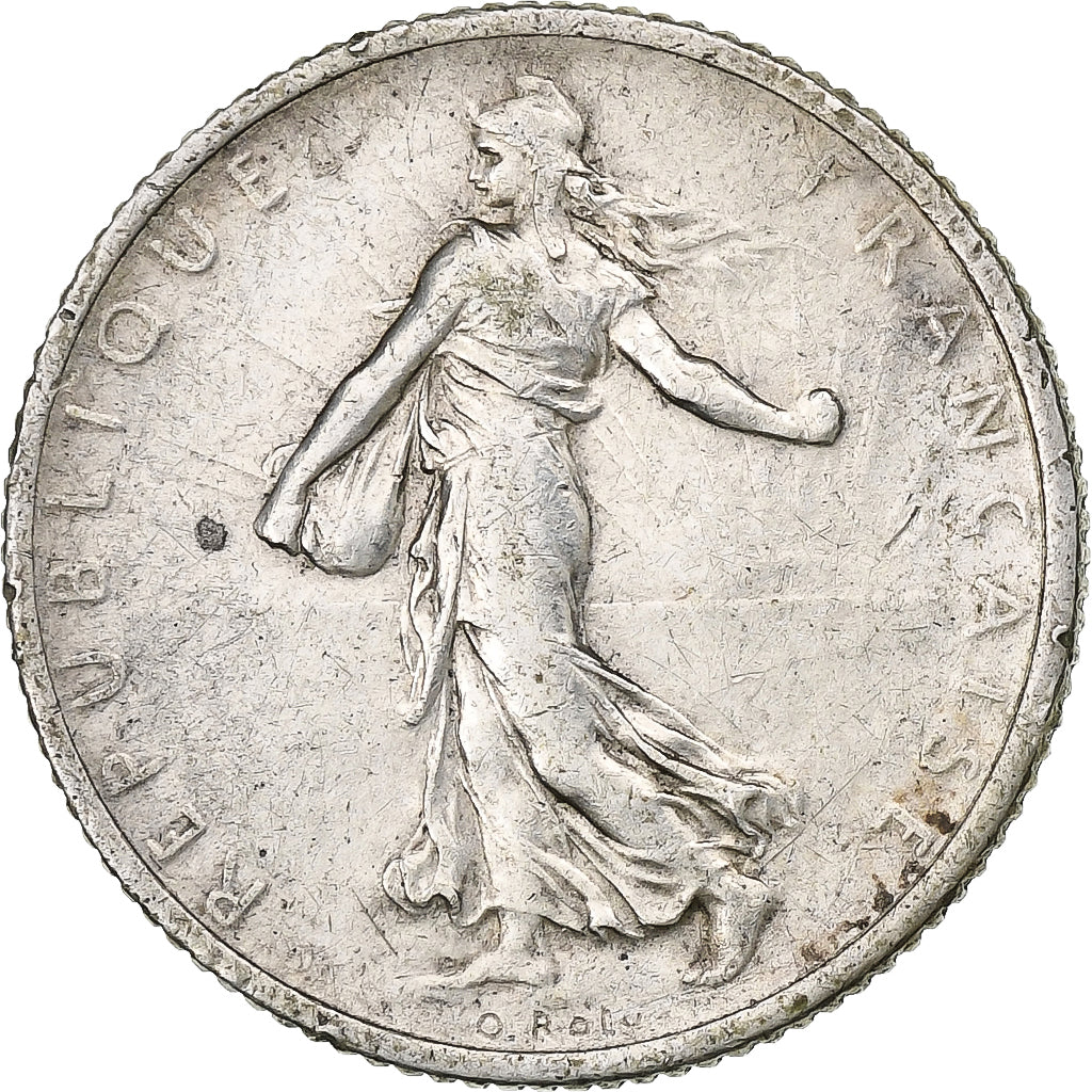 Francia, Franc, Semeuse, 1916, Paris, Argento, BB, Gadoury:467, KM:844.1
