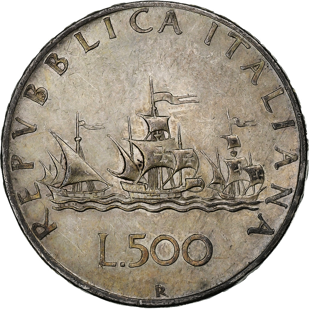 Italy, 500 Lire, 1965, Rome, Silver, AU(50-53), KM:98