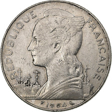 Réunion, 100 Francs, 1964, Paris, Nickel, AU(50-53), KM:13