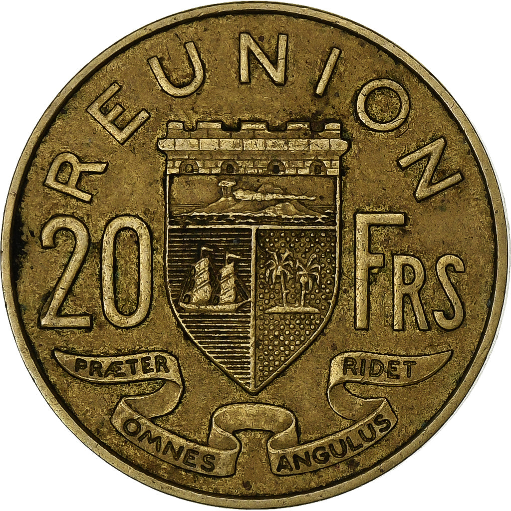 Réunion, 20 Francs, 1964, Aluminum-Bronze, EF(40-45), KM:11