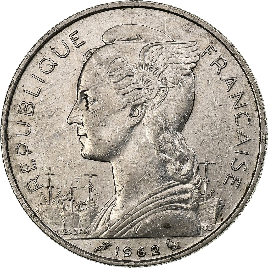 Réunion, 50 Francs, 1962, Nickel, TTB+, KM:12