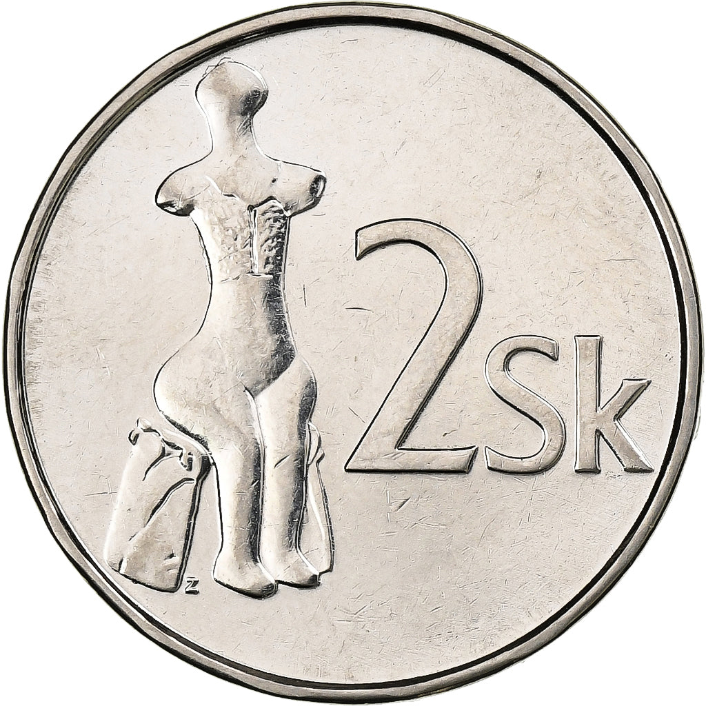 Slovacchia, 2 Koruna, 2003, Acciaio placcato nichel, SPL-, KM:13