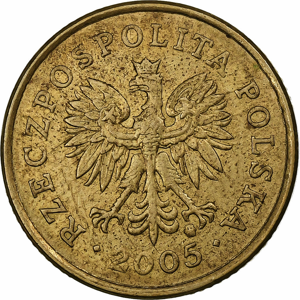 Polen, 5 Groszy, 2005, Warsaw, Messing, SS+, KM:278