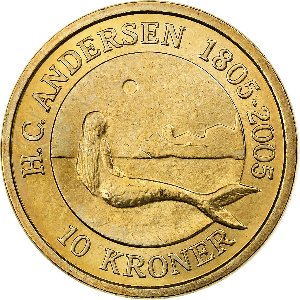Denmark, Margrethe II, 10 Kroner, 2005, Copenhagen, Aluminum-Bronze, MS(60-62)