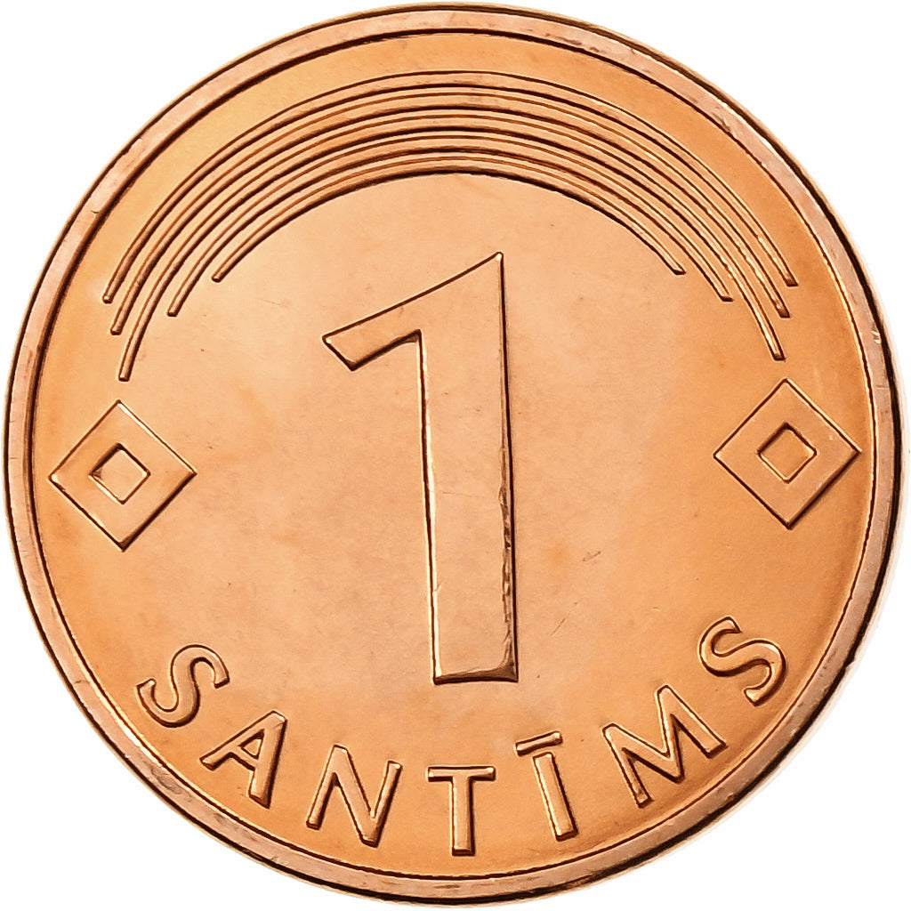 Łotwa, Santims, 2003, Vantaa, Miedź powlekana stalą, MS(65-70), KM:15