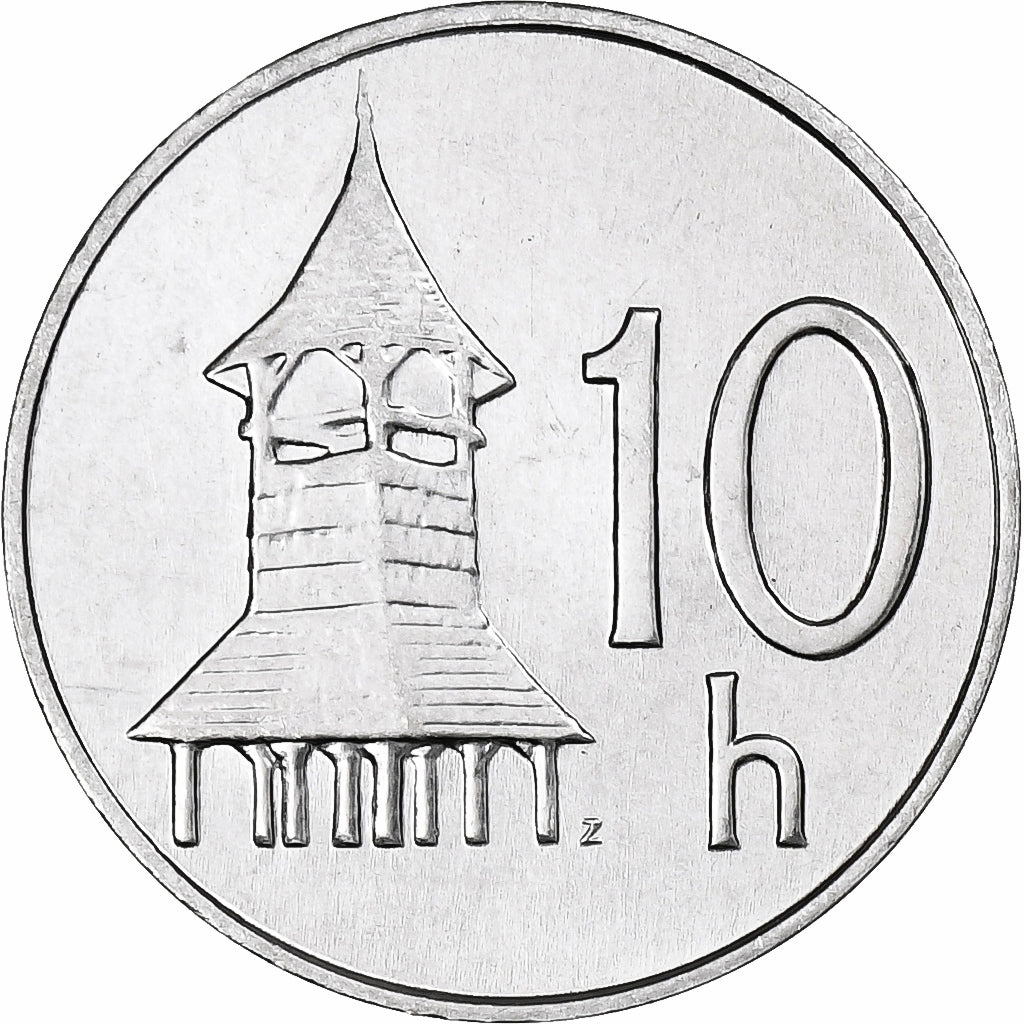 Slovacchia, 10 Halierov, 1999, Alluminio, FDC, KM:17