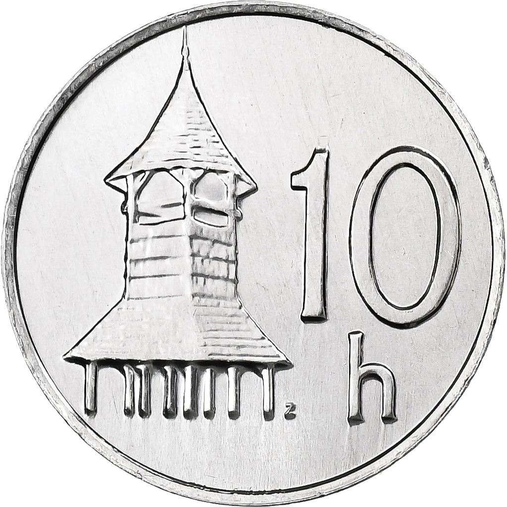 Slovacchia, 10 Halierov, 2001, Alluminio, FDC, KM:17