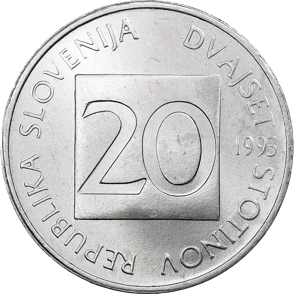 Slovénie, 20 Stotinov, 1993, Aluminium, FDC, KM:8