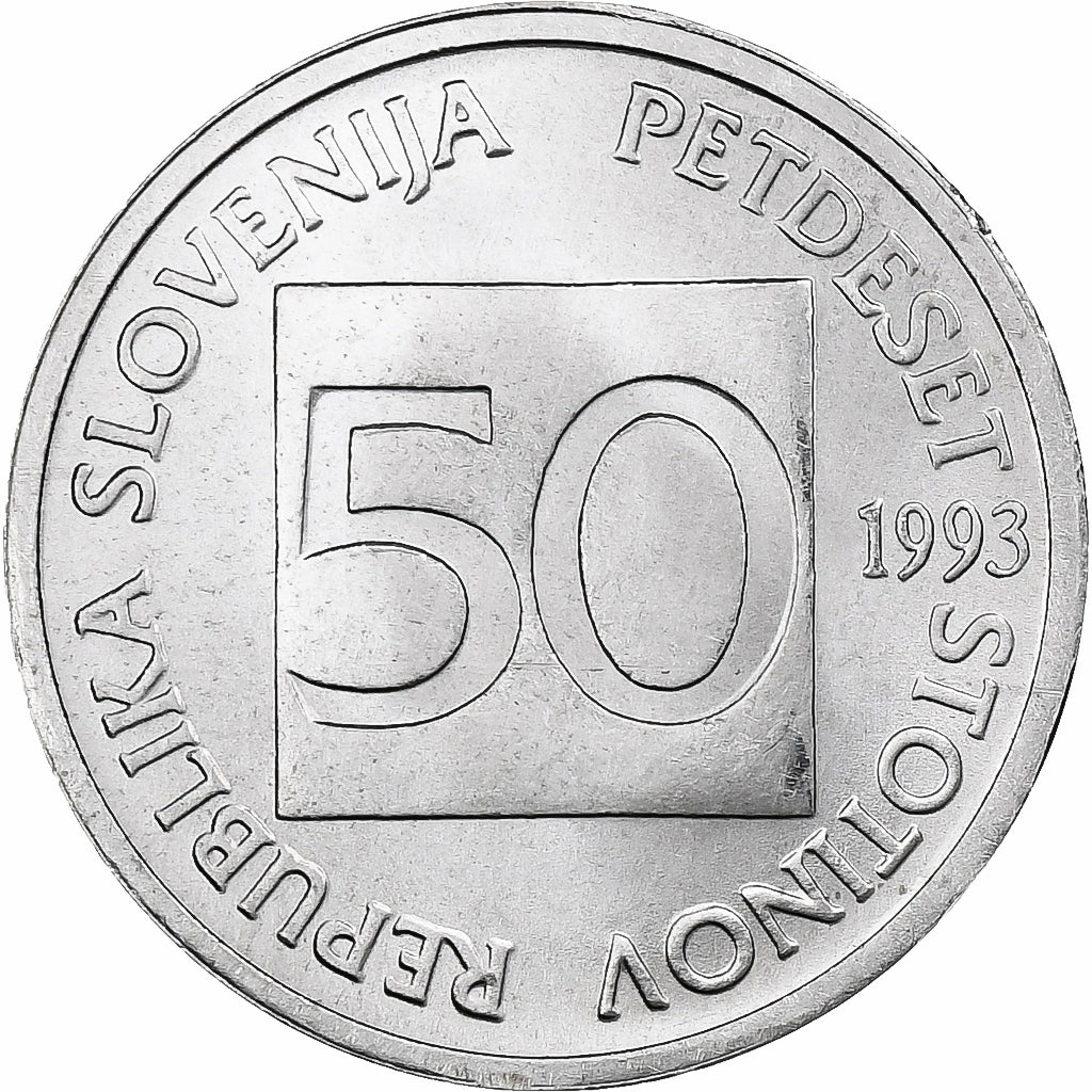 Słowenia, 50 Stotinov, 1993, Aluminium, MS(65-70), KM:3