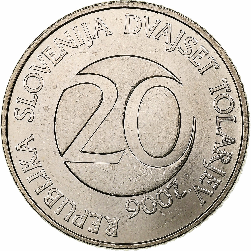 Slovénie, 20 Tolarjev, 2006, Kremnica, Cupro-nickel, SPL, KM:51