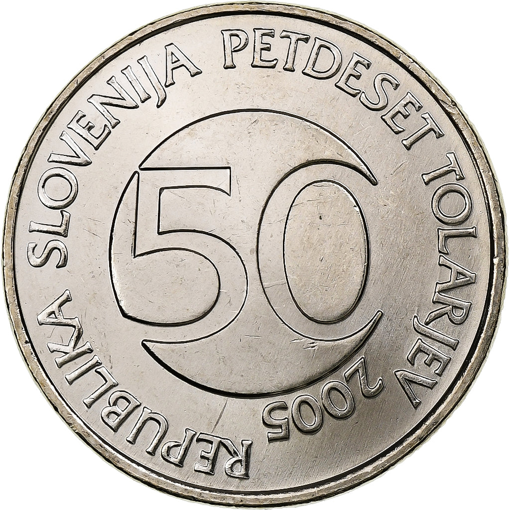 Slovénie, 50 Tolarjev, 2005, Kremnica, Cupro-nickel, SPL, KM:52