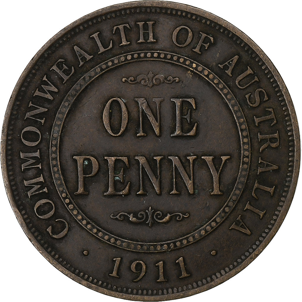 Australia, George V, Penny, 1911, Bronze, VF(30-35), KM:23
