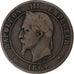 Frankrijk, Napoleon III, 10 Centimes, Napoléon III, 1864, Paris, Bronzen, ZG+