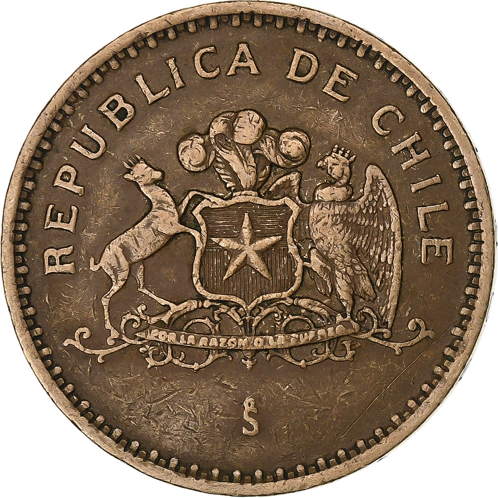 Chile, 100 Pesos, 1997, Santiago, Aluminio - bronce, MBC, KM:226.2