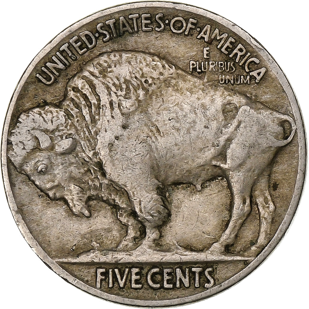 Estados Unidos, 5 Cents, Buffalo Nickel, 1913, Philadelphia, Cobre - níquel
