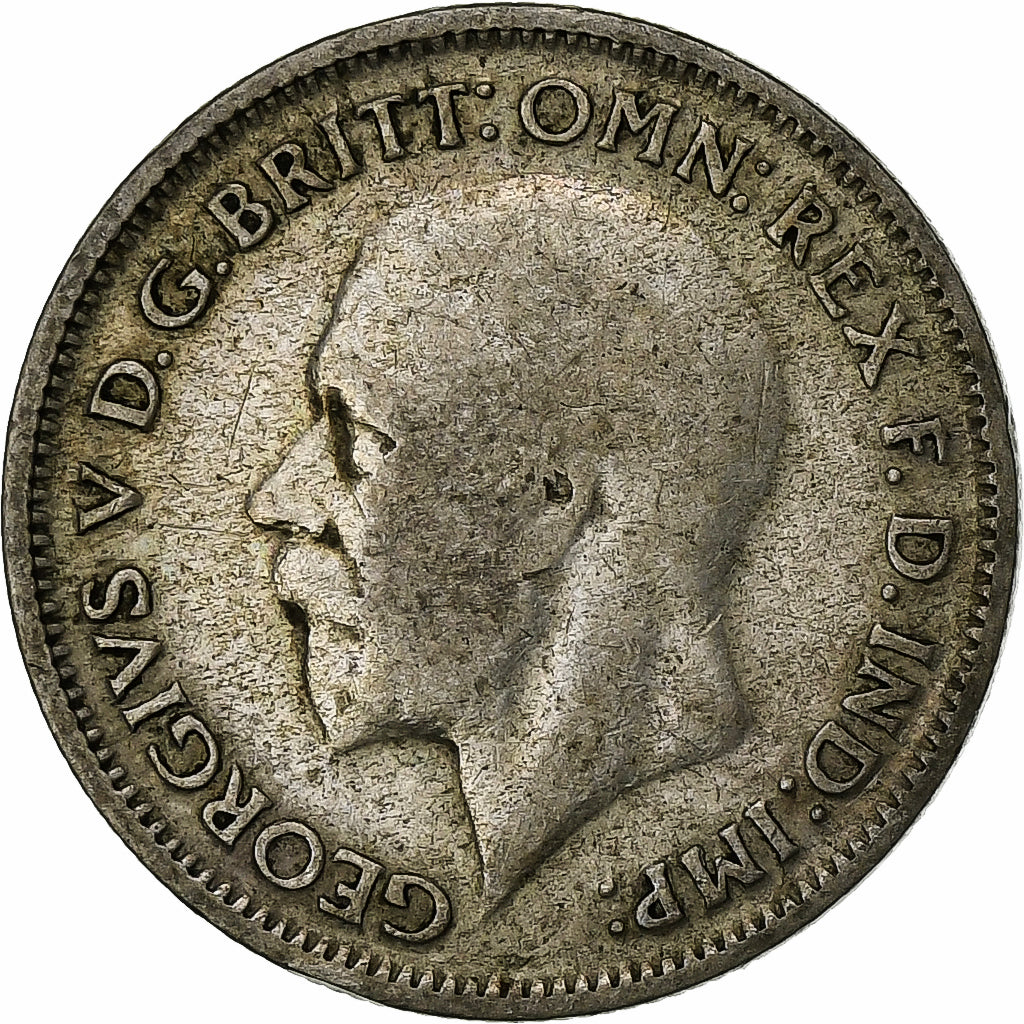 Grã-Bretanha, George V, 6 Pence, 1934, Prata, EF(40-45), KM:832