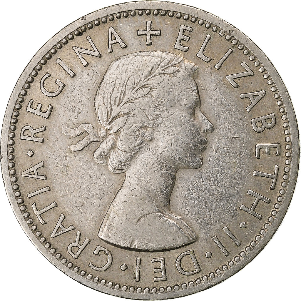 Groot Bretagne, Elizabeth II, Florin, Two Shillings, 1956, Cupro-nikkel, FR+