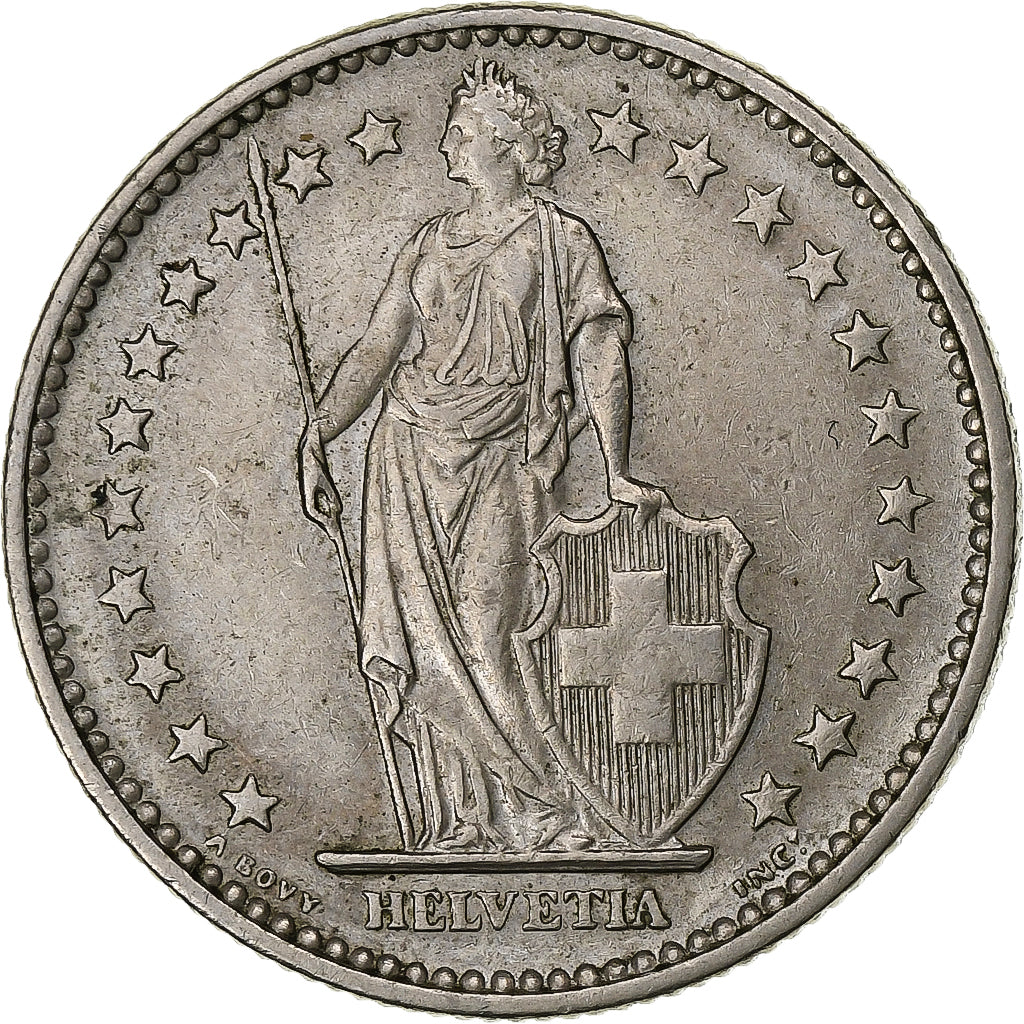 Schweiz, 2 Francs, 1968, Bern, Kupfer-Nickel, SS+, KM:21a.1