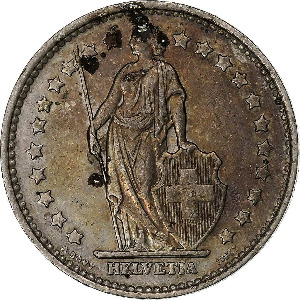 Suiza, Franc, 1968, Bern, Cobre - níquel, BC+, KM:24a.1