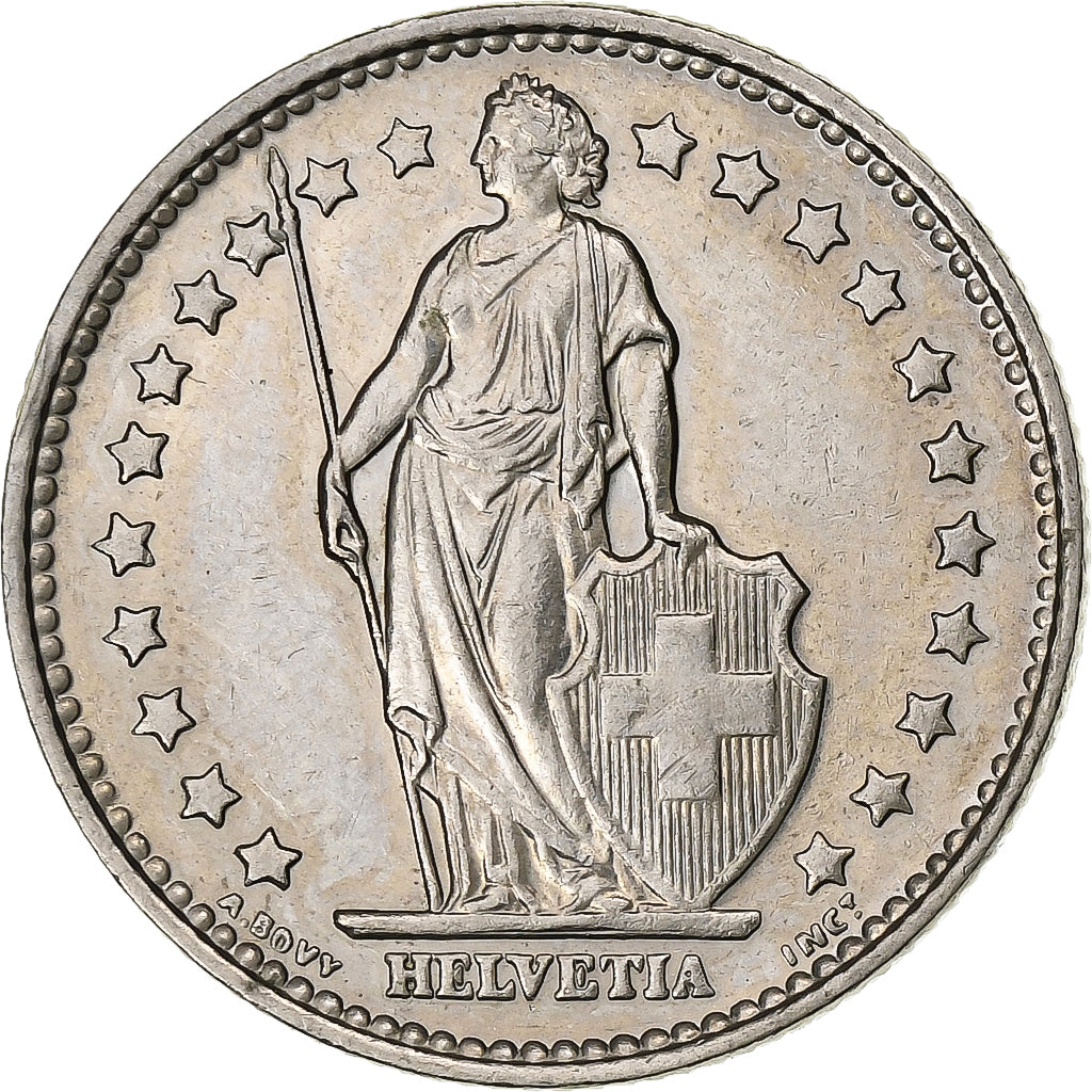 Suiza, Franc, 1968, Bern, Cobre - níquel, EBC, KM:24a.1