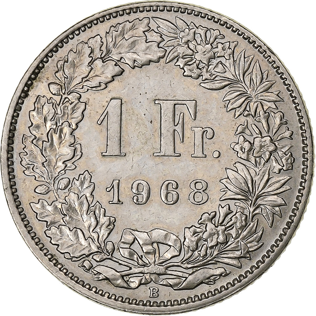 Suiza, Franc, 1968, Bern, Cobre - níquel, EBC, KM:24a.1