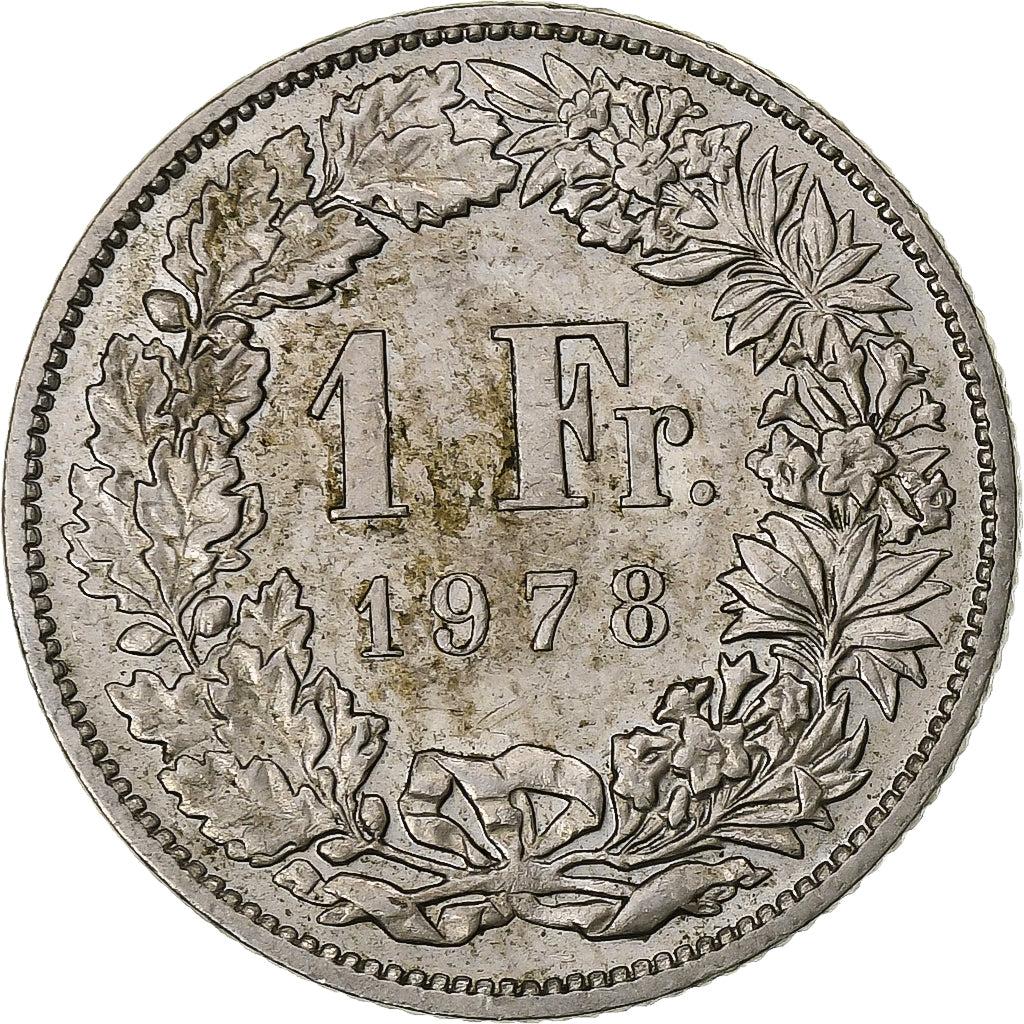 Suiza, Franc, 1978, Bern, Cobre - níquel, MBC+, KM:24a.1