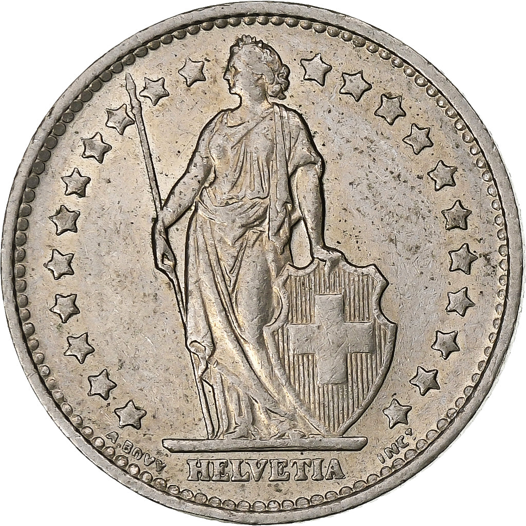 Suiza, Franc, 1970, Bern, Cobre - níquel, MBC+, KM:24a.1