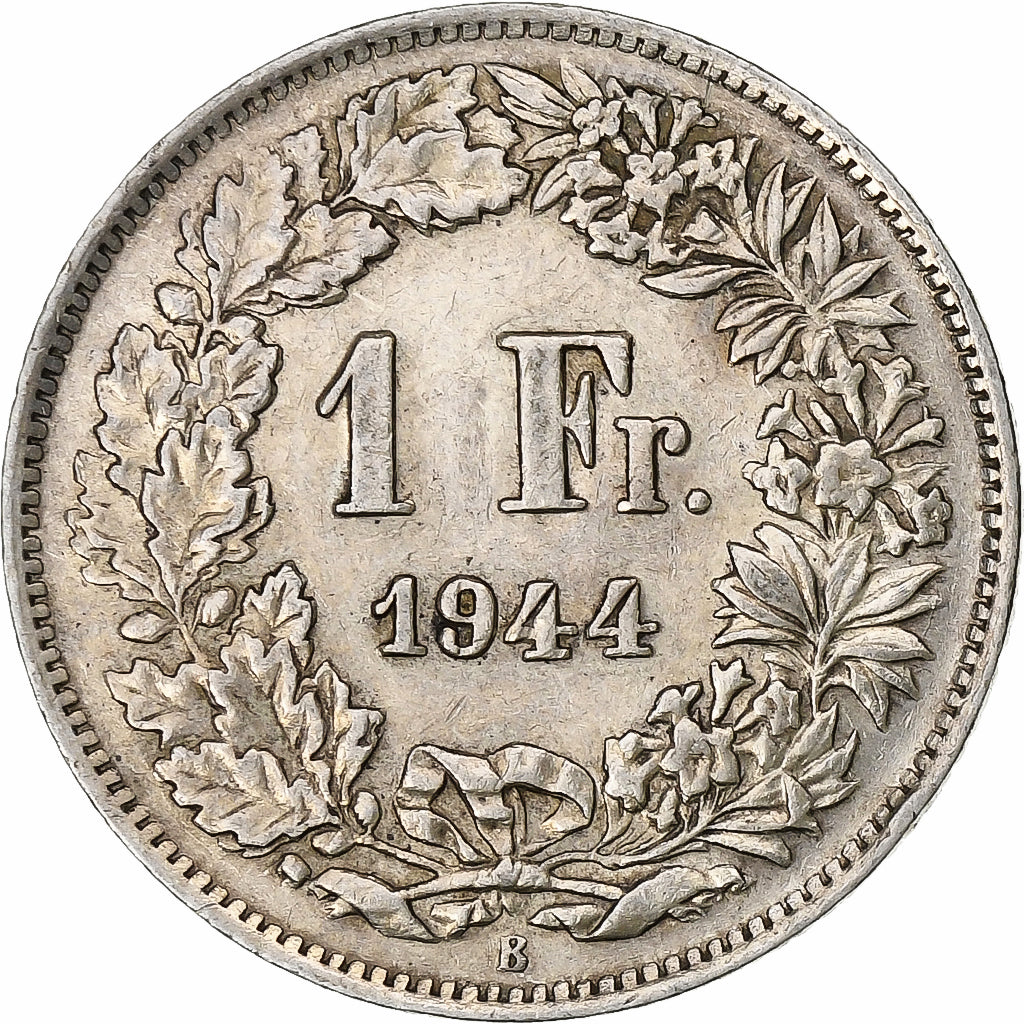 Suiza, Franc, 1944, Bern, Plata, MBC, KM:24