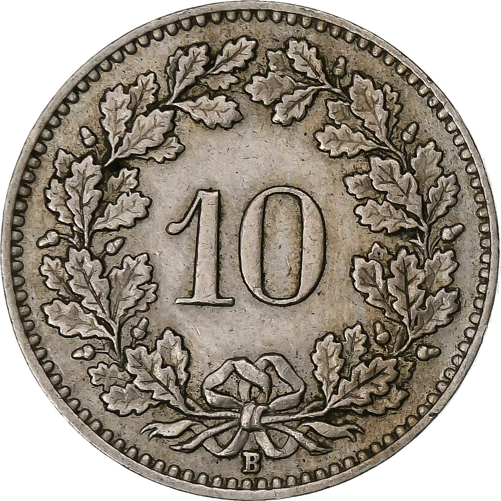 Suiza, 10 Rappen, 1952, Bern, Cobre - níquel, MBC+, KM:27