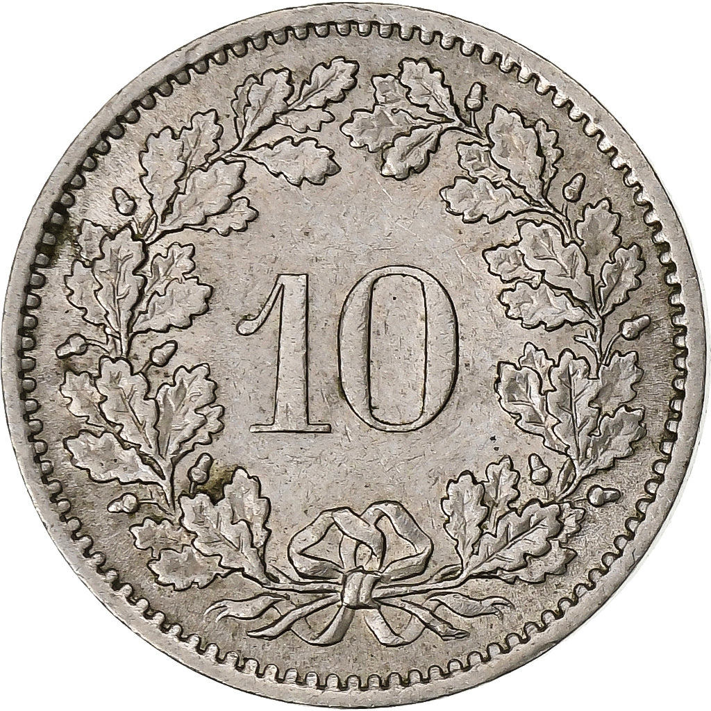 Suiza, 10 Rappen, 1970, Bern, MBC, Cobre - níquel, KM:27